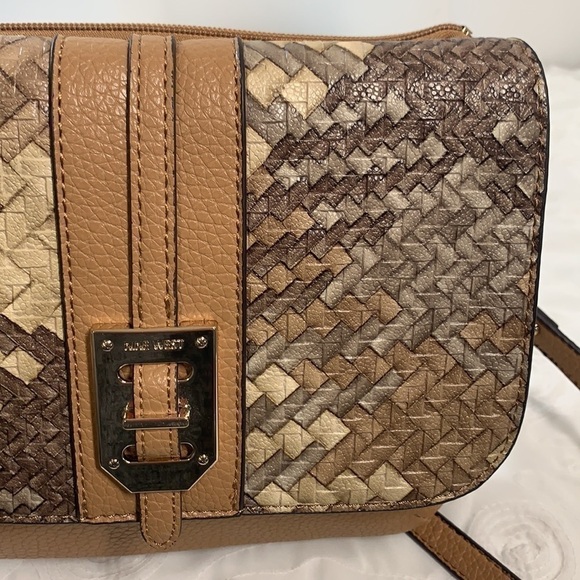 Nine West Gleam Team Faux Snakeskin Crossbody Bag - Tan/Grey/Cream, 60424769-4XE - Picture 16 of 16